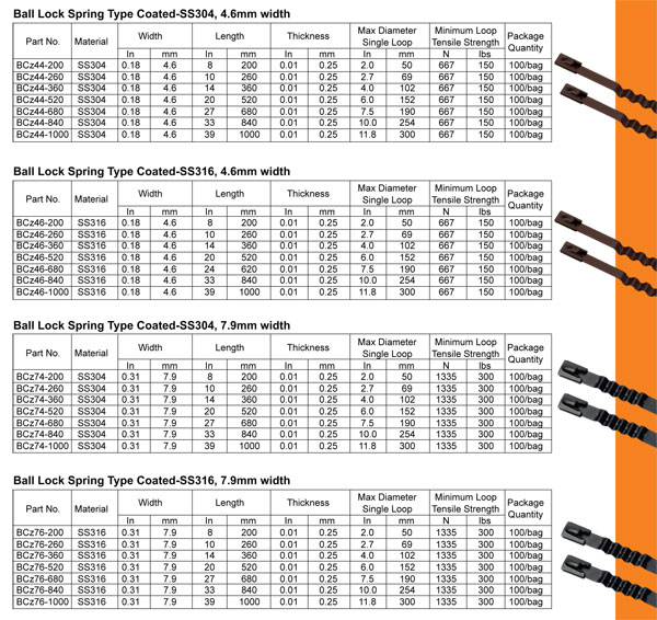 Ball Lock Spring Type Coated-SS304